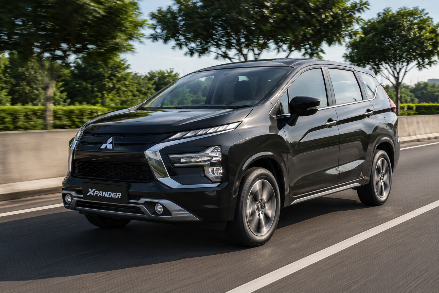 Mitsubishi Xpander on the road