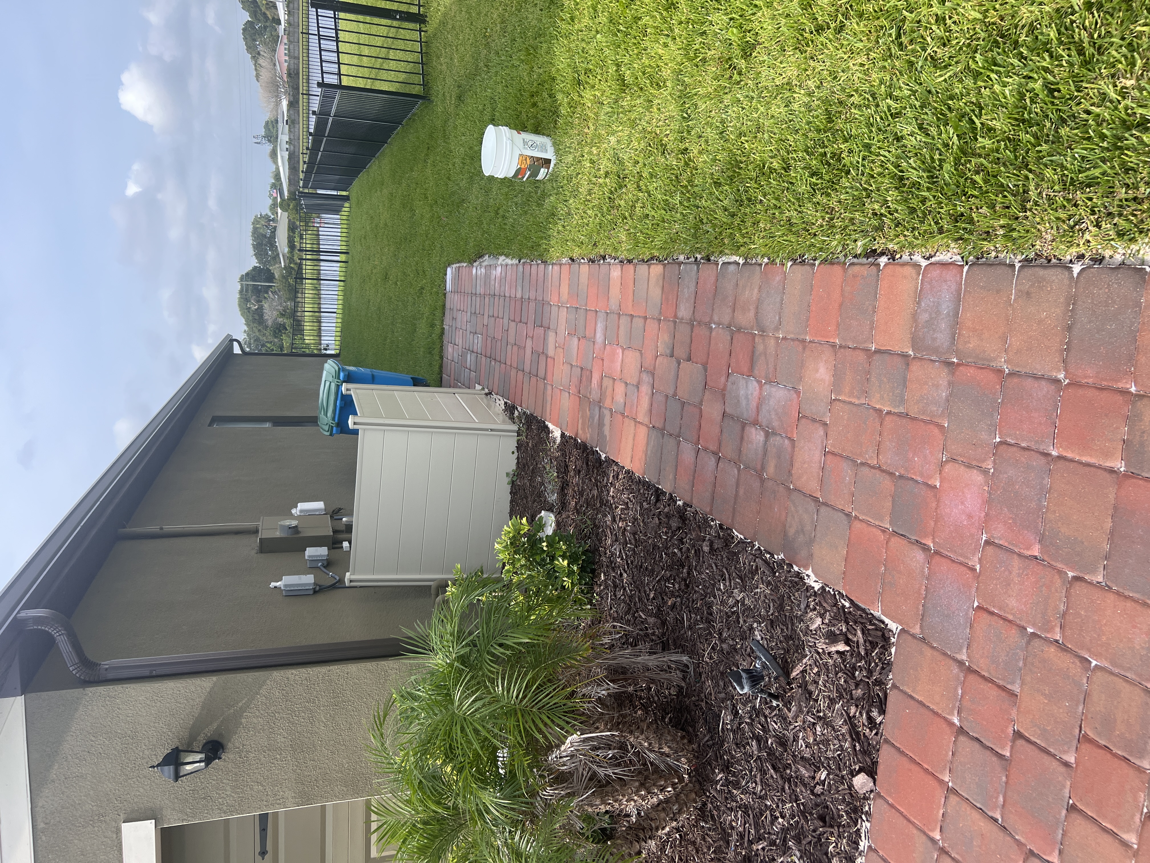 Completed paver sealing and restoration work by Water Wash
