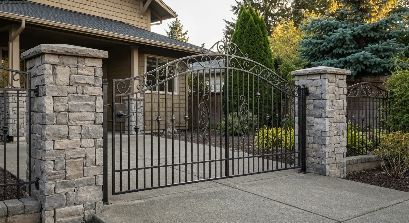 Ornamental iron gate