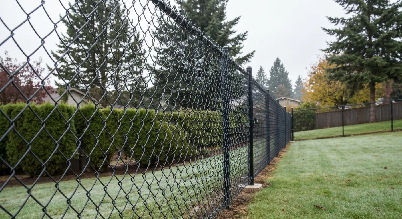 Chain link fence installation