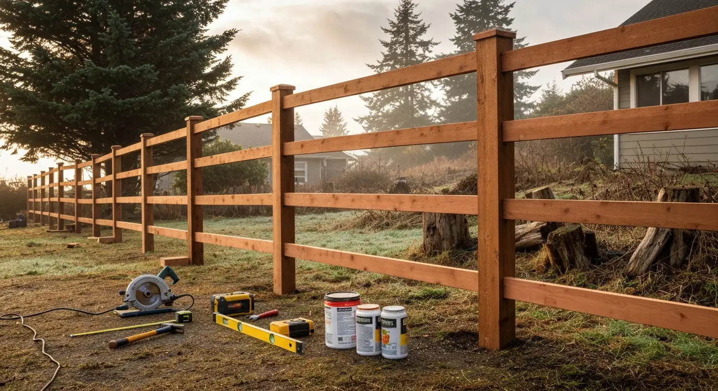 Fence repair work