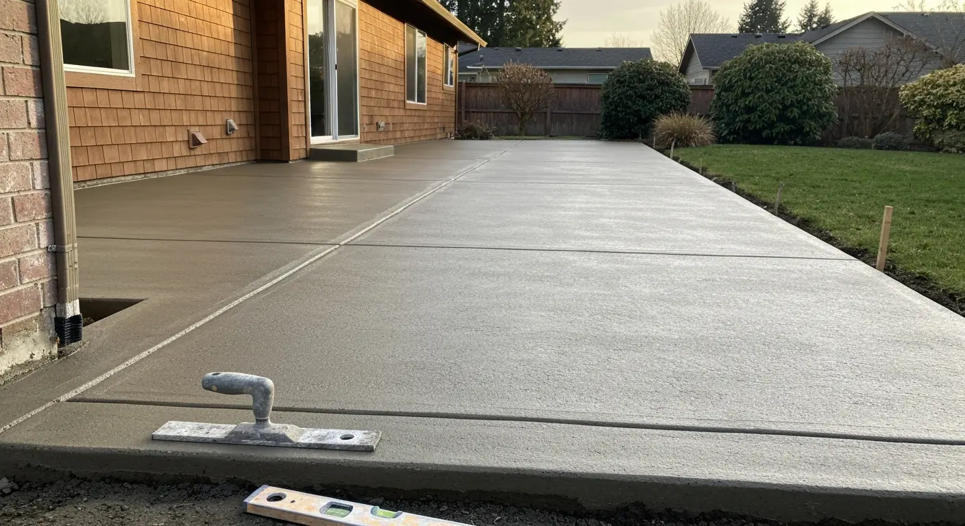 Standard concrete patio