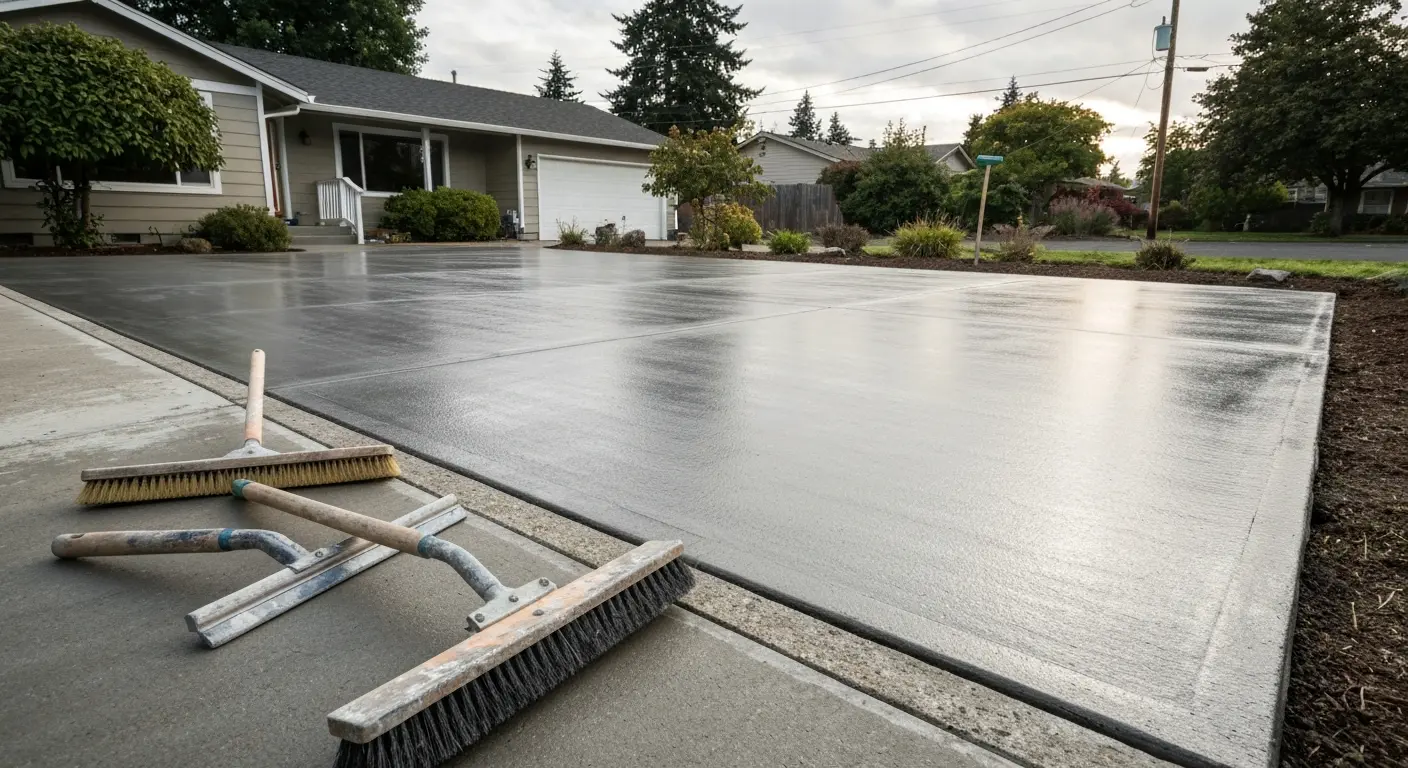 Concrete driveway overlay project