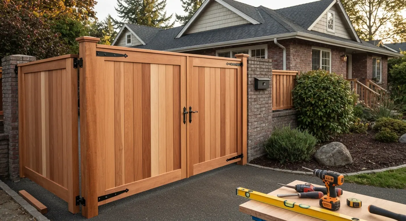 Residential gate installation
