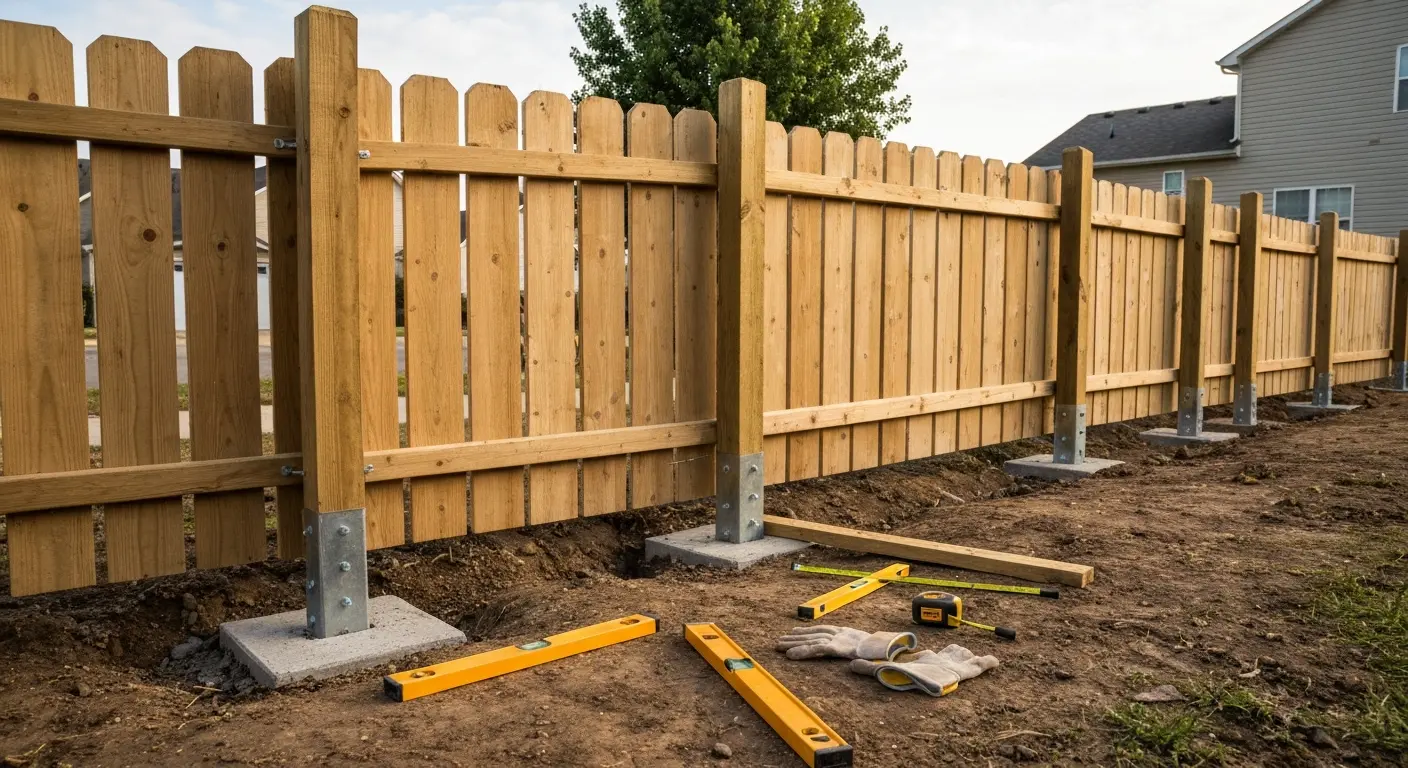 Fence repair work