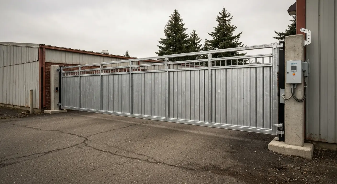 Commercial gate installation