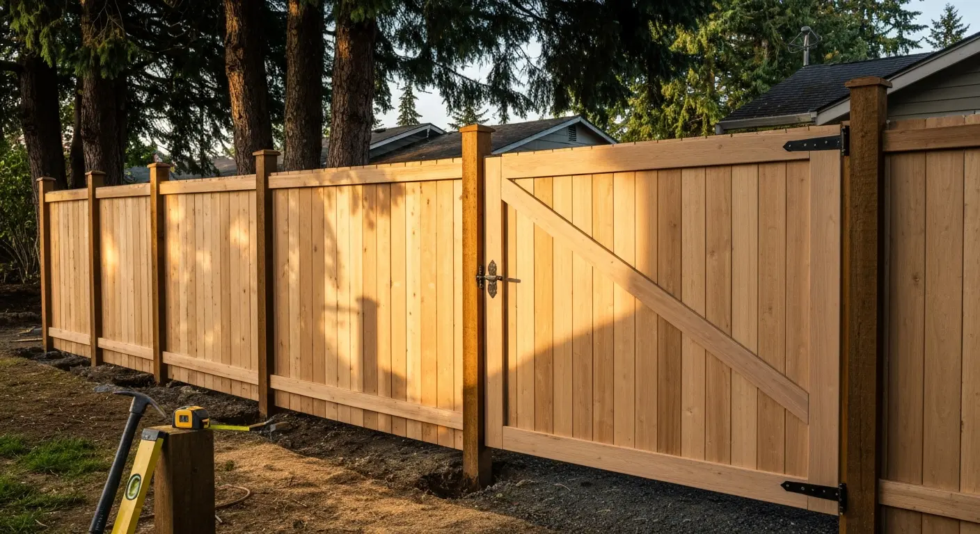 Fence repair and gate installation