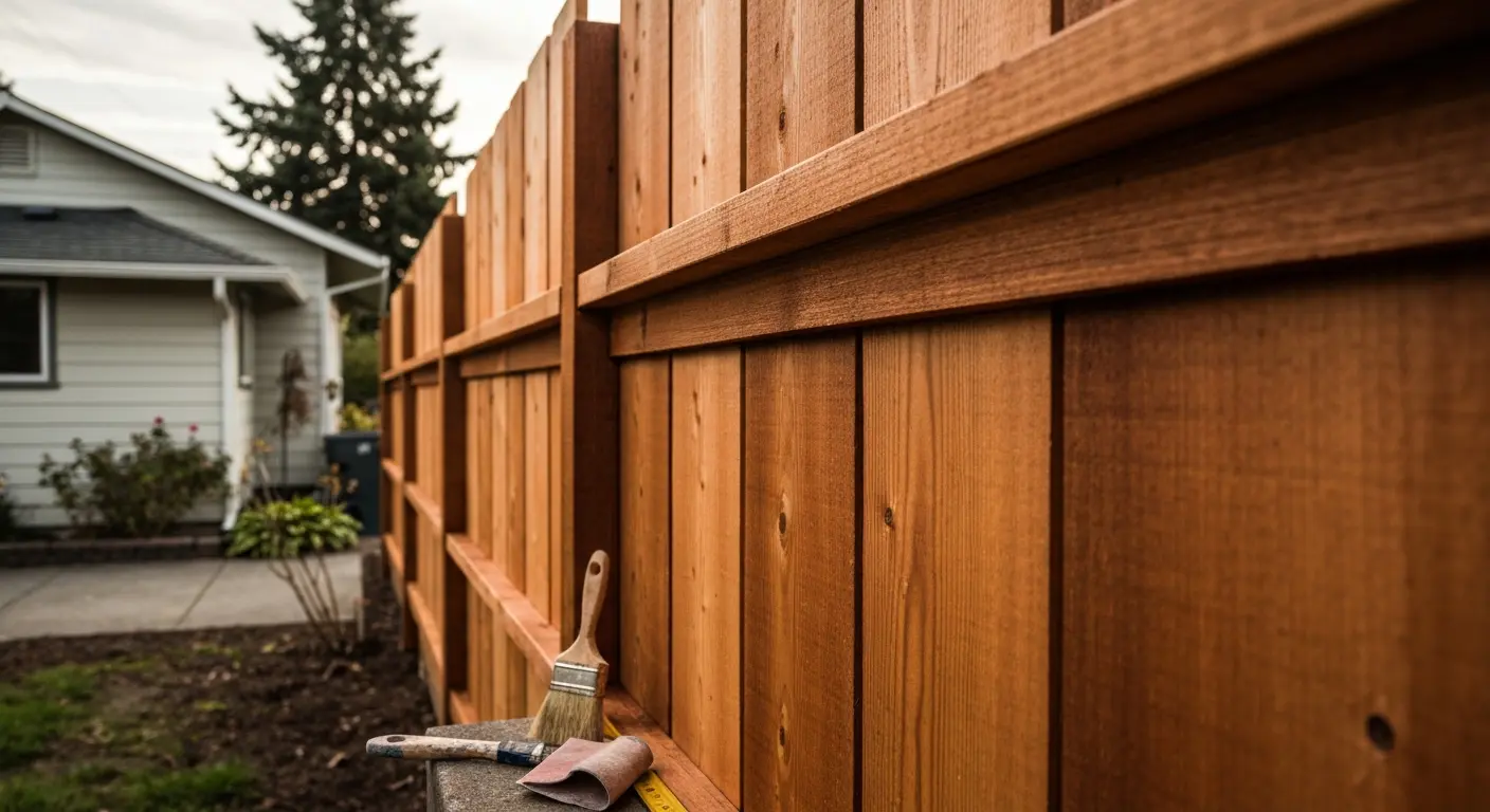 Wood fence repair project