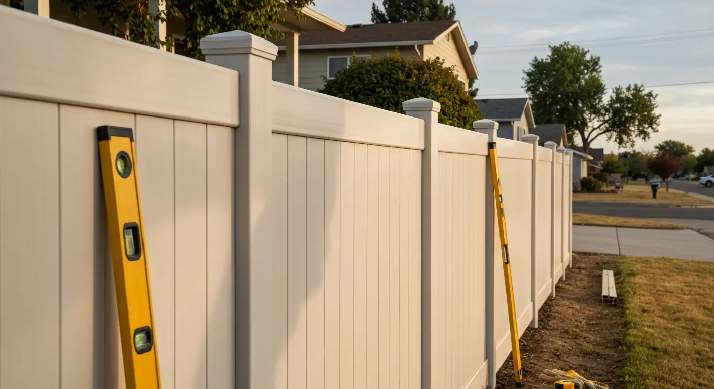 Vinyl fence installation