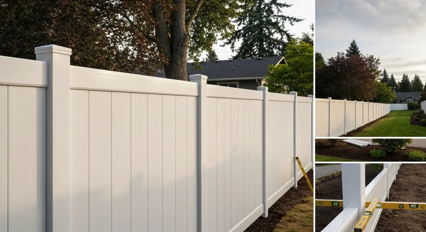 Vinyl fence installation project