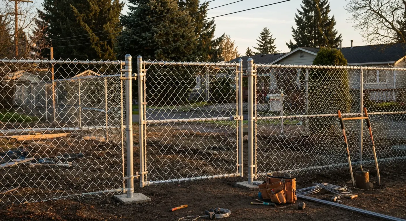 Chain link fence