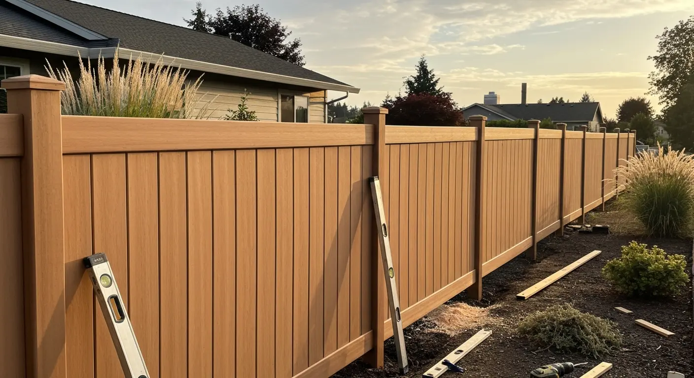 Composite privacy fence in Salem