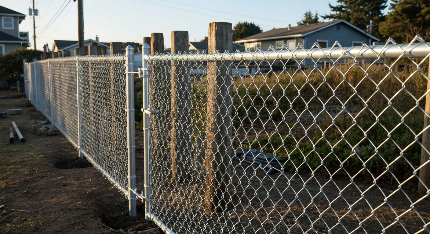Chain link fence