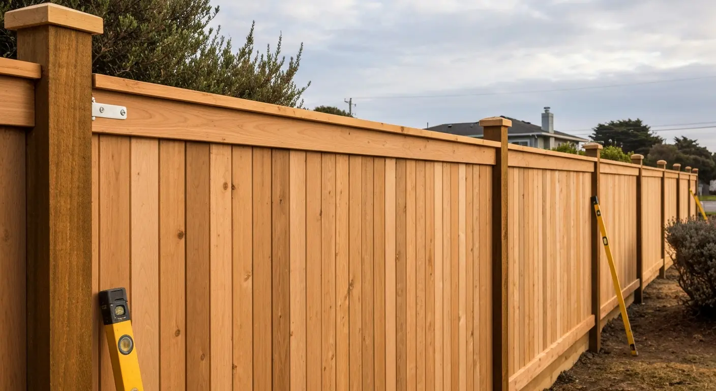 Wood fence in Newport
