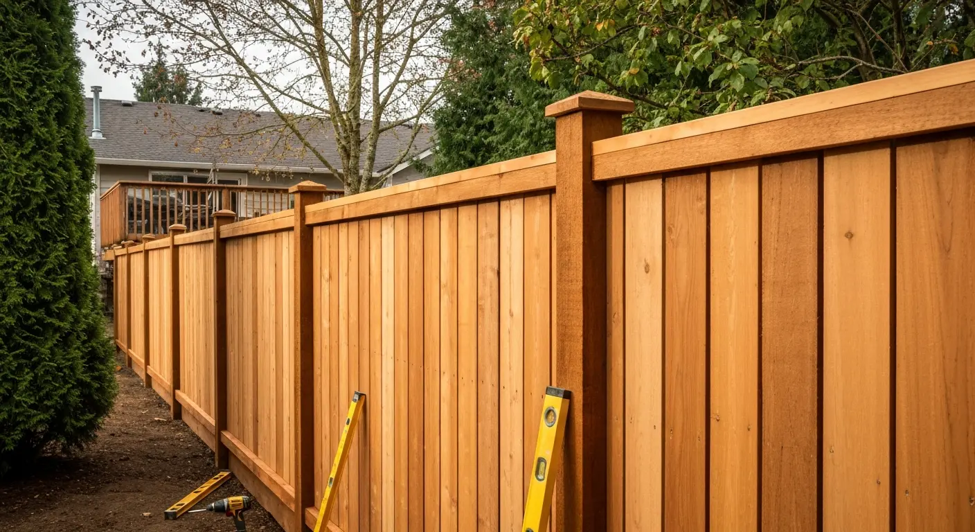 Privacy fence installation