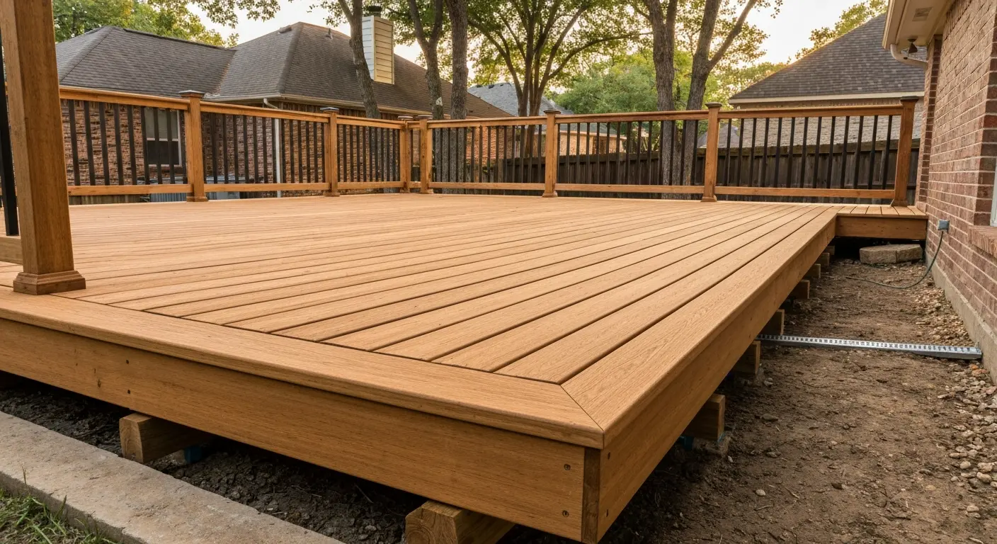 Custom deck construction in Dallas