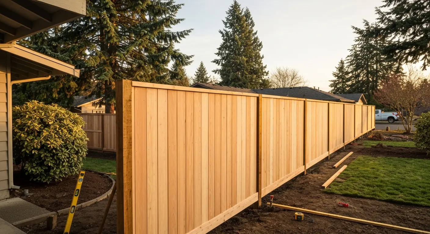 Privacy fence installation