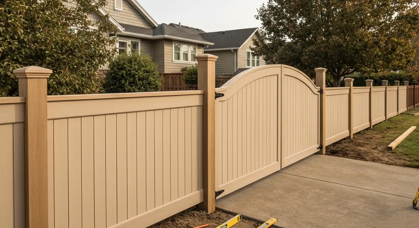 Privacy fence with gate