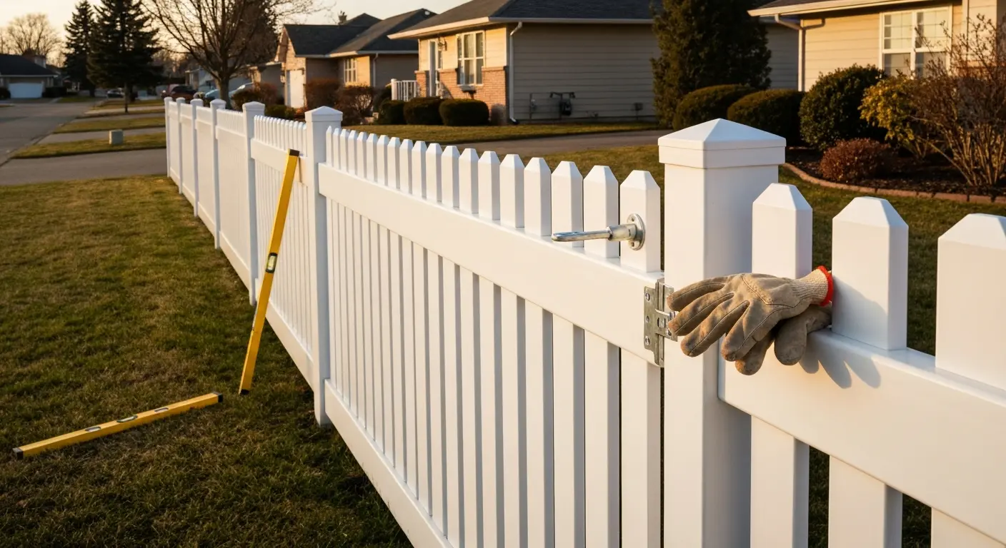 Picket vinyl fence