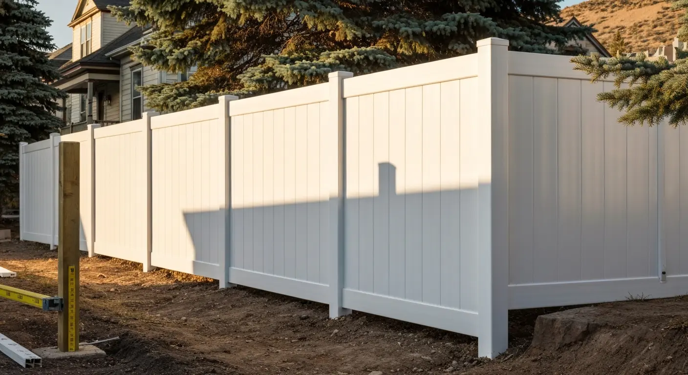 Vinyl fence installation