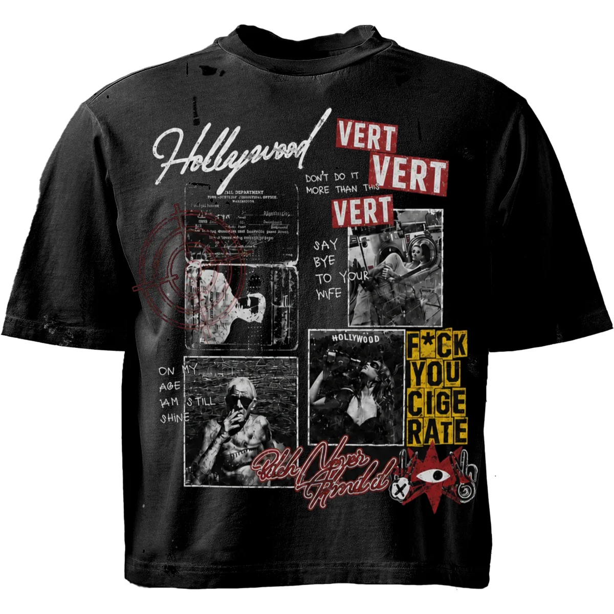 Retrovert Hollywood Tee Black — Retrovert