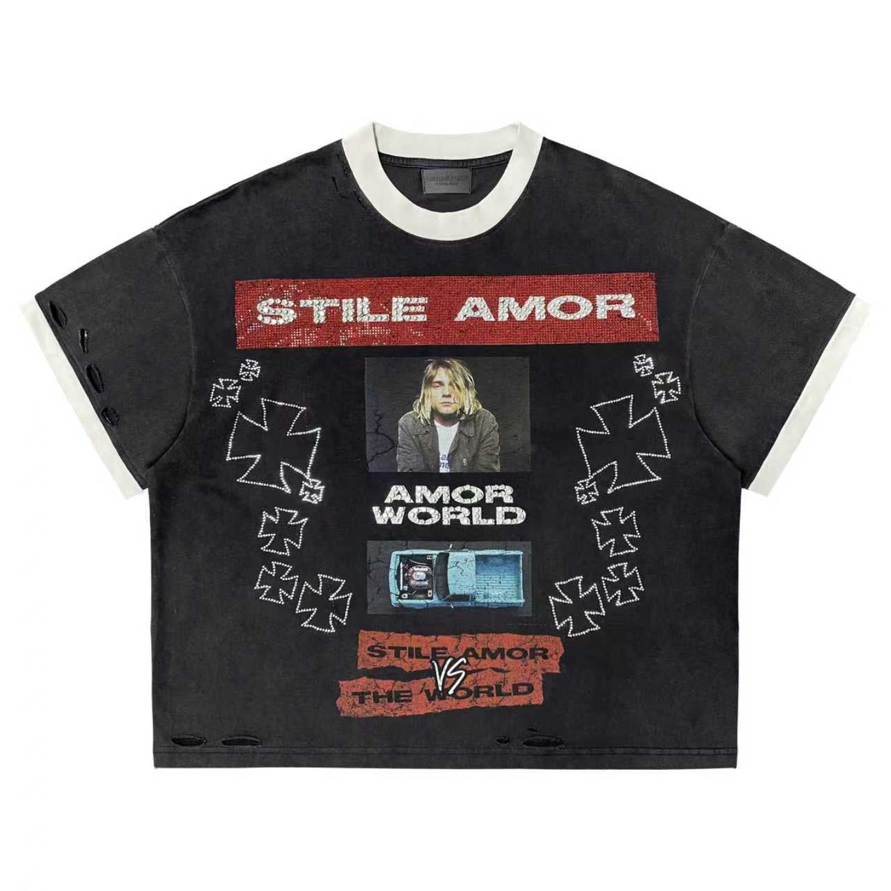 Stile De Amor SA World Stone Tee Black — Stile De Amor