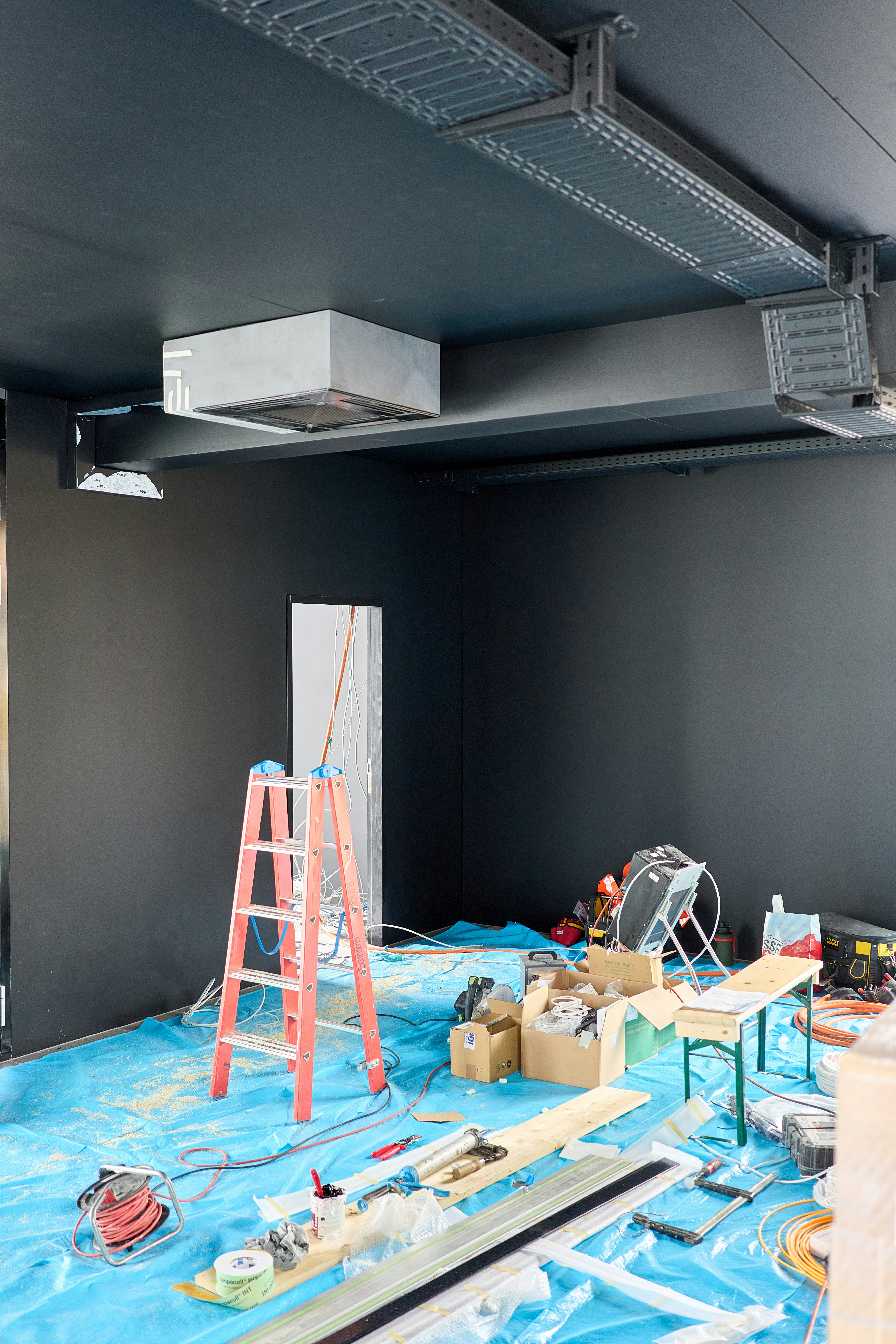 Modern interior renovation in progress