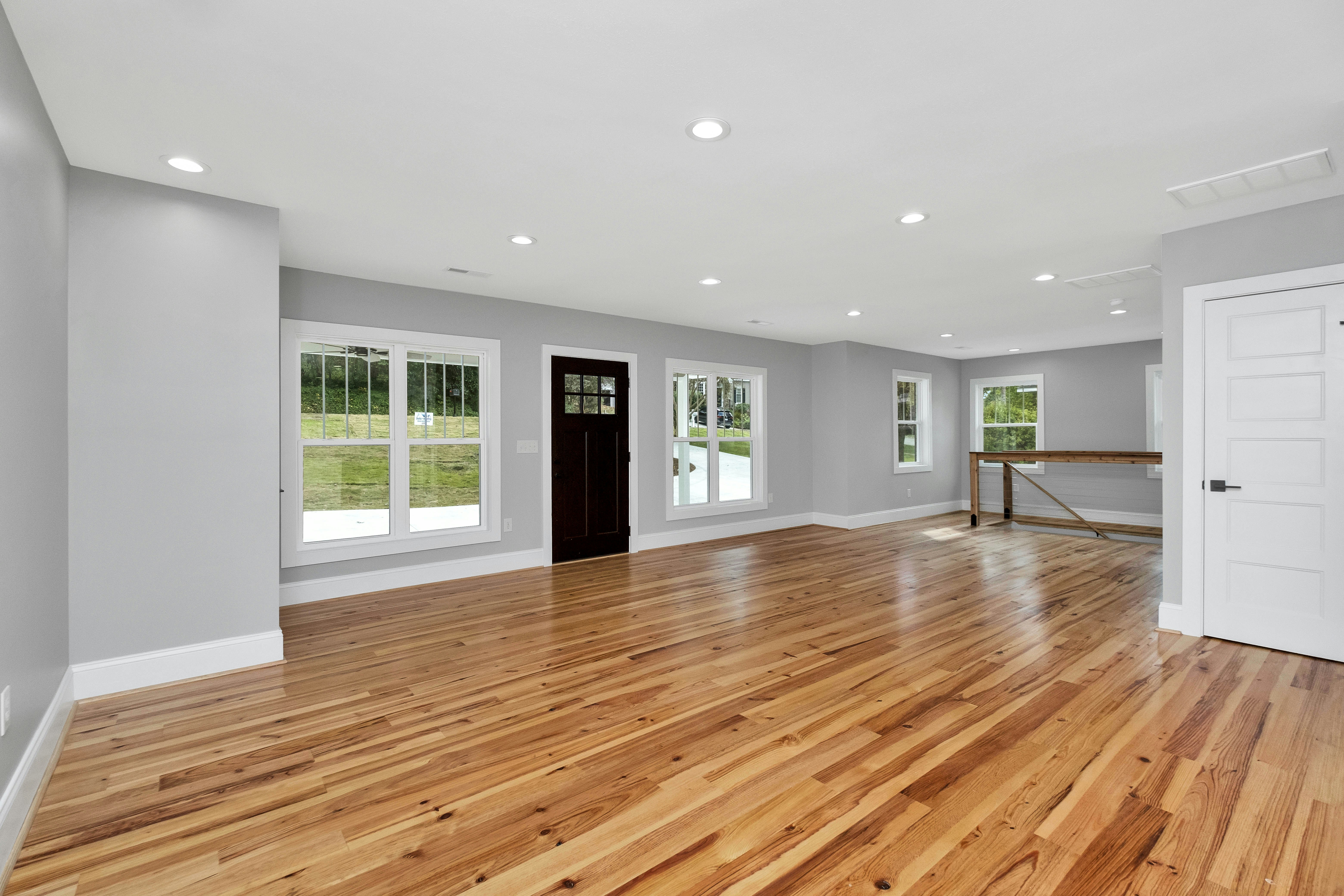 Reclaimed wood and exposed brick interior