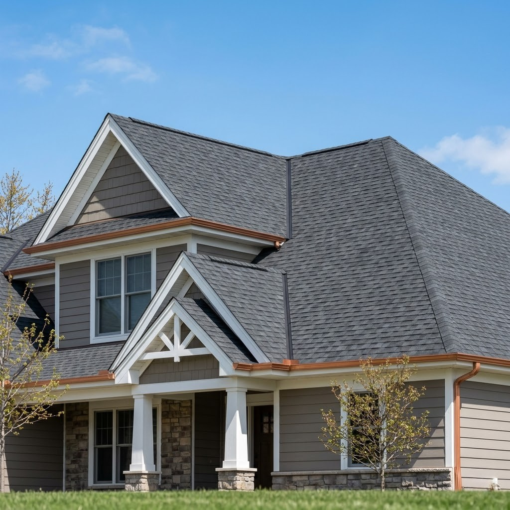 New asphalt shingle roof installation Cleveland