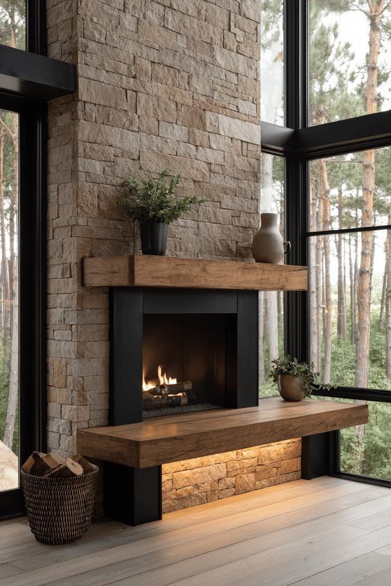 Fireplace installation by Flow Renovations