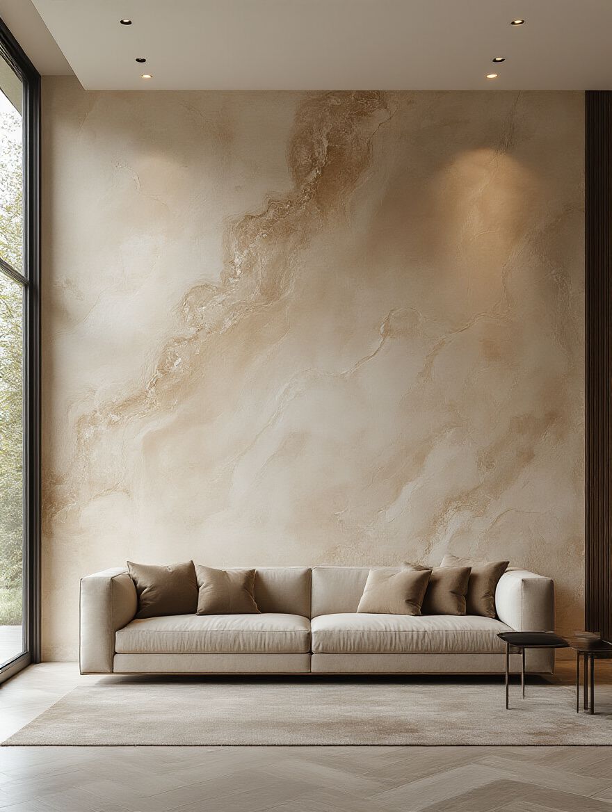 Venetian plaster wall finish