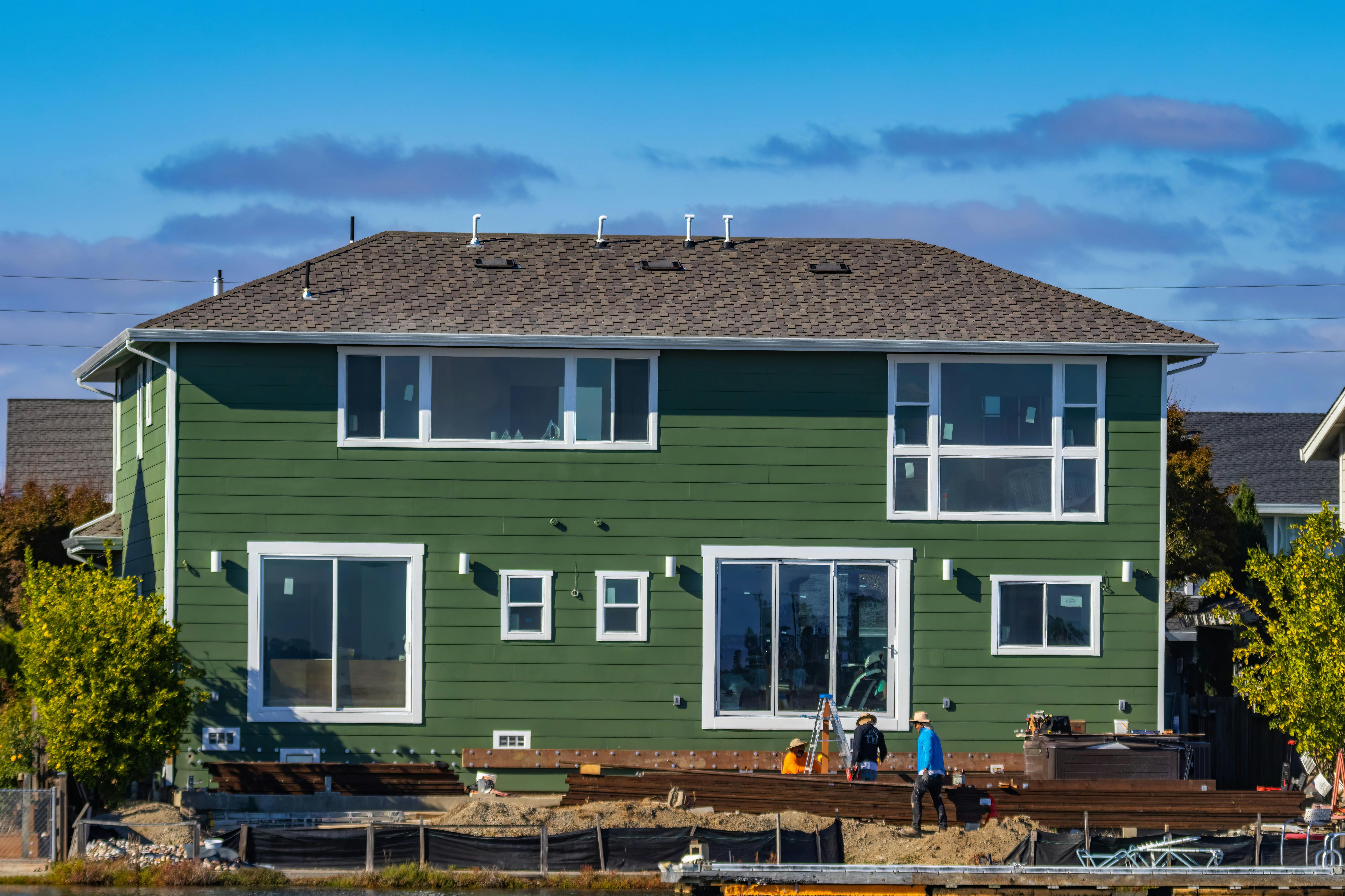 New siding installation on a Cleveland home