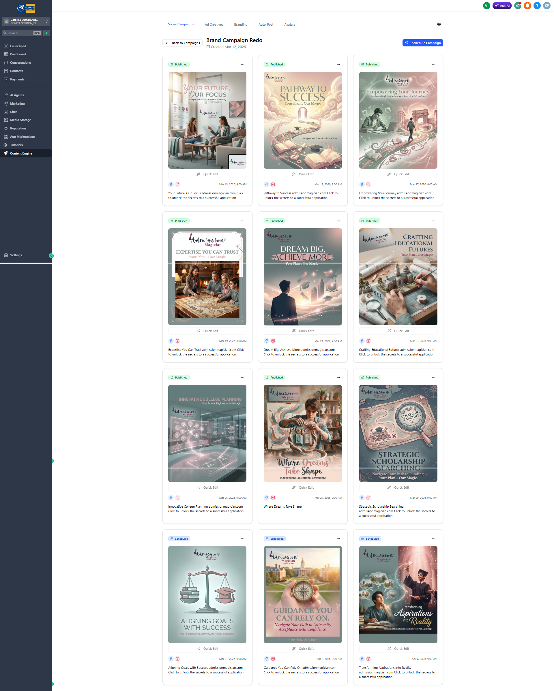 Carole's March Redo Campaign inside Always Posting