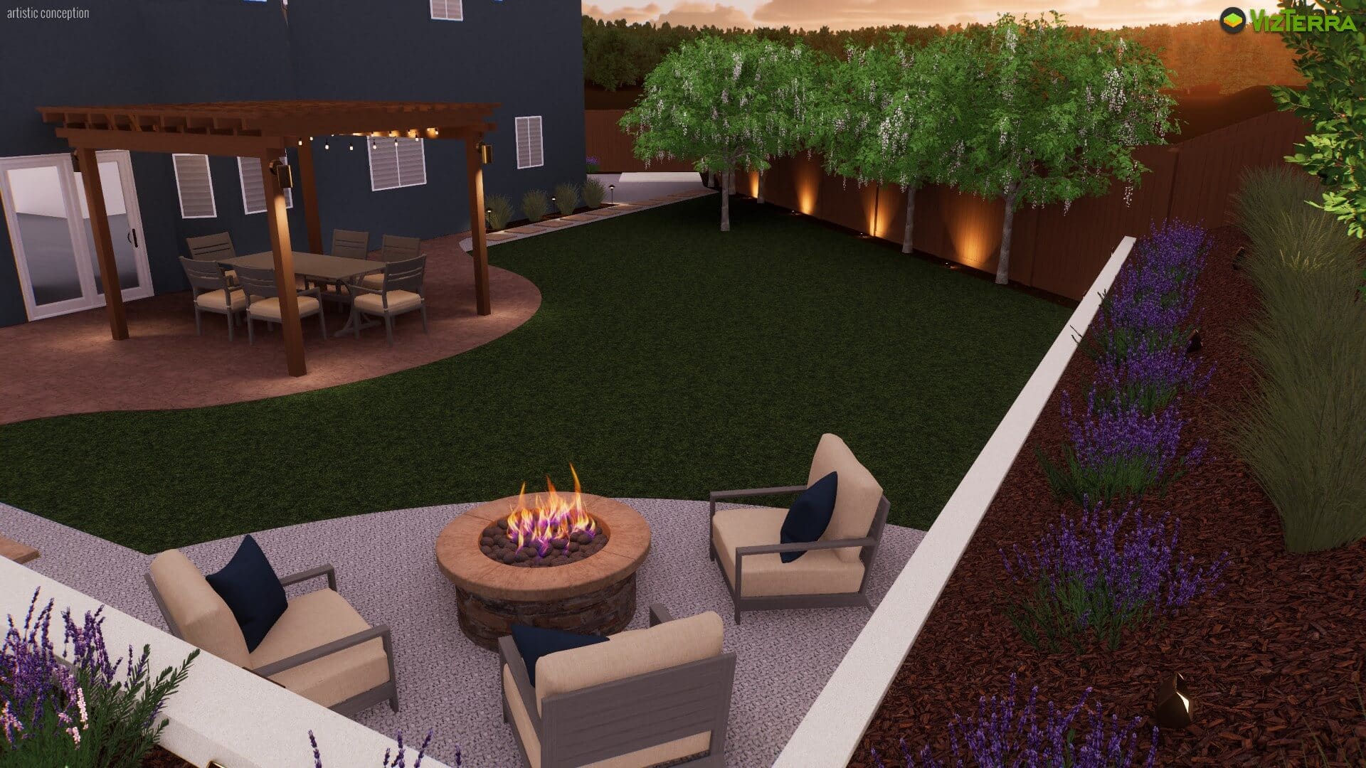 2D landscape design plan