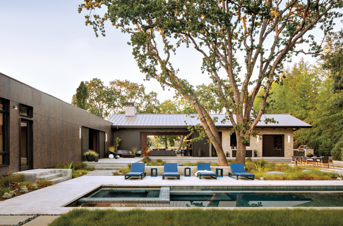 Luxury landscape design project in Napa Valley