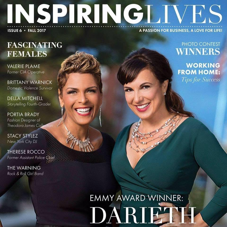 Inspiring Lives magazine cover featuring Emmy Award winner Darieth Chisolm