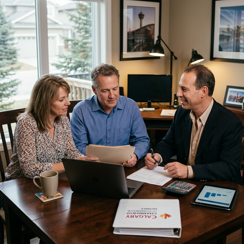 A Canadian family at home