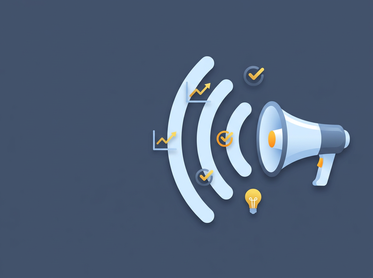 Megaphone announcing a free business assessment