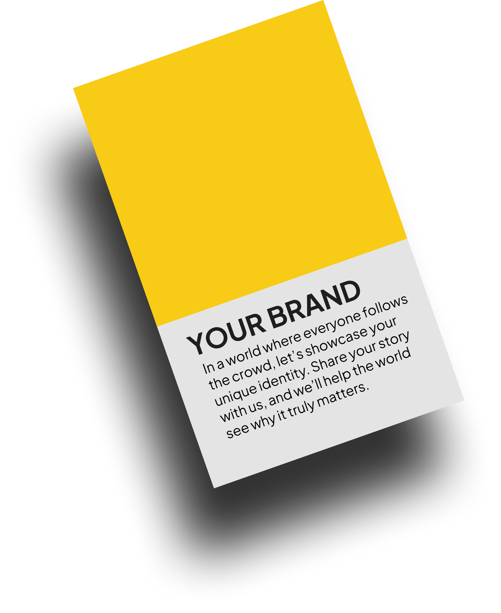 A solid yellow Pantone color swatch from SavvyChic Design with the text 'Your Brand' overlaid, representing brand identity and design.