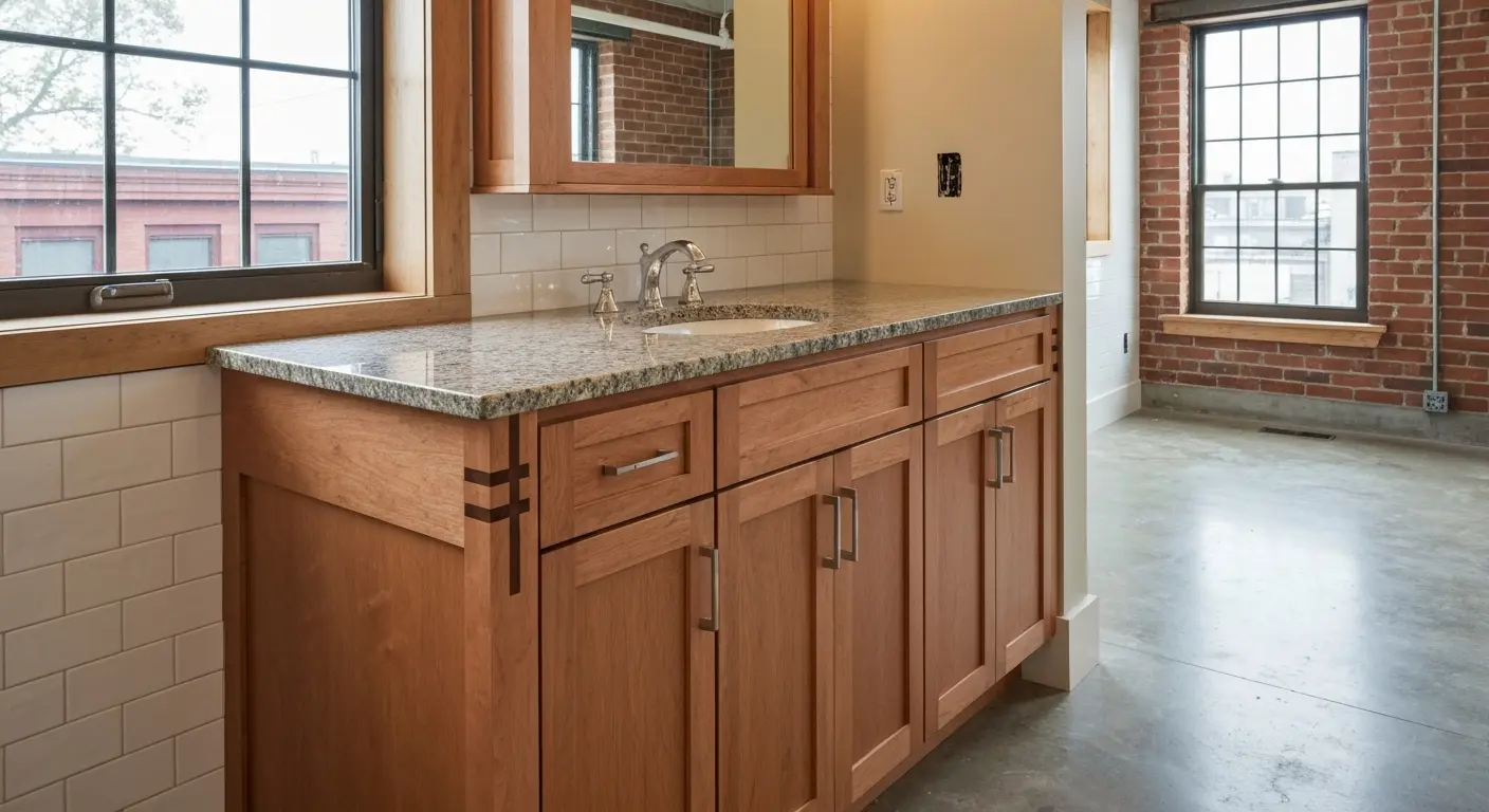 Custom built bathroom vanity