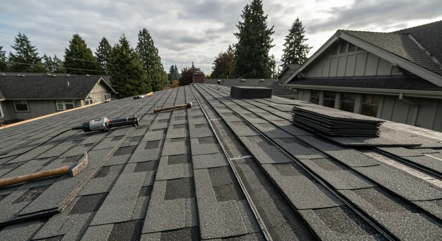 Asphalt shingle installation
