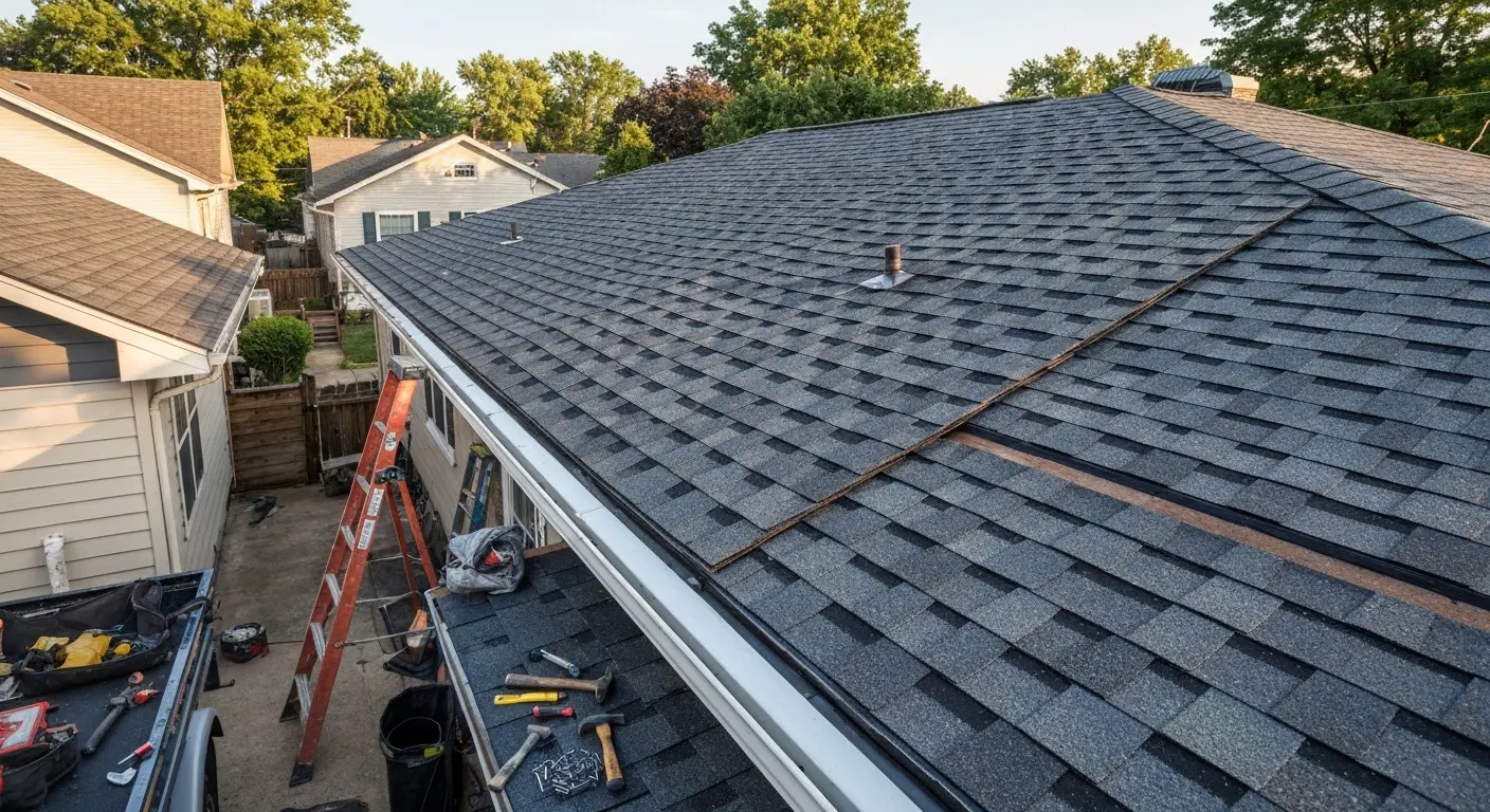 Asphalt shingle roof