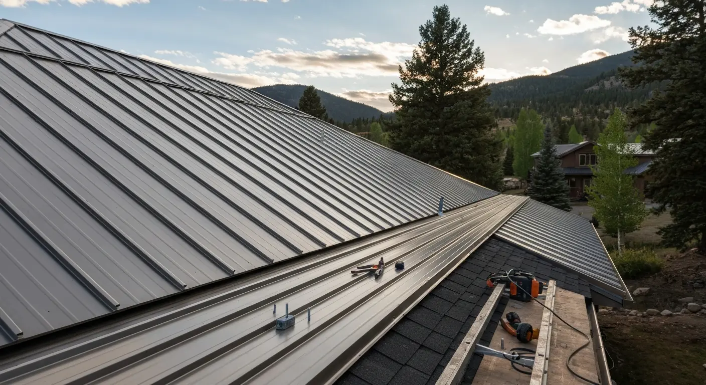 Metal roof installation in Bull Mountain