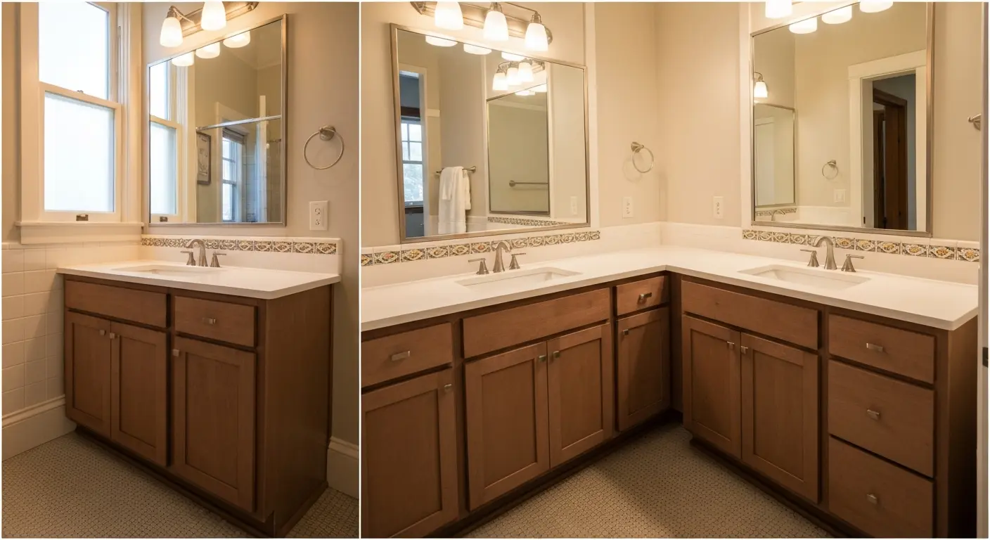 Bathroom vanity installation