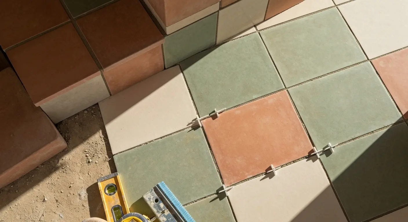 Tile installation detail