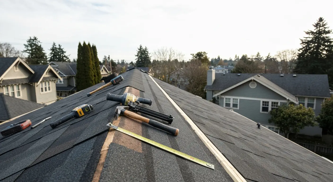 Roof repair work
