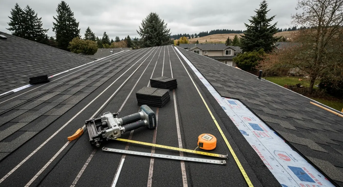 New roof installation