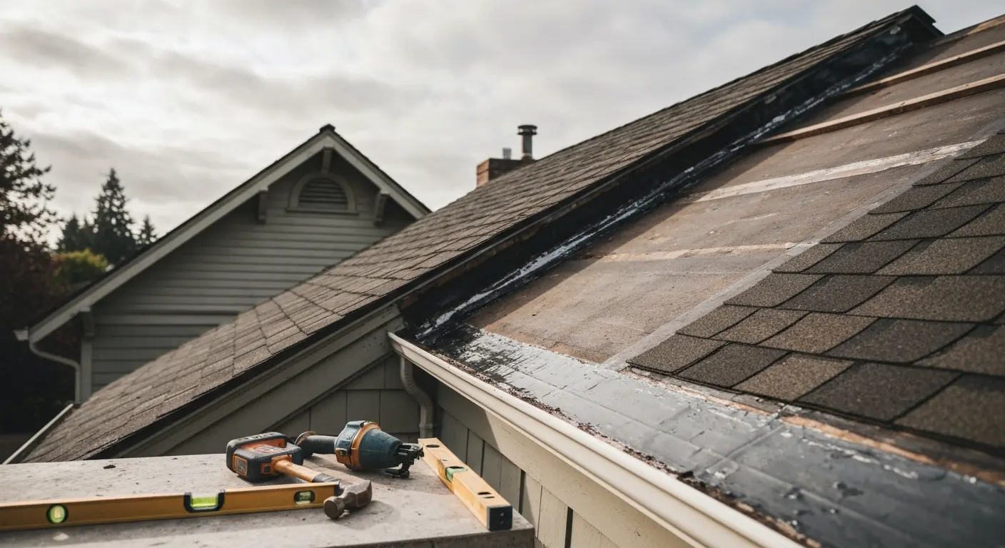 Roof repair work