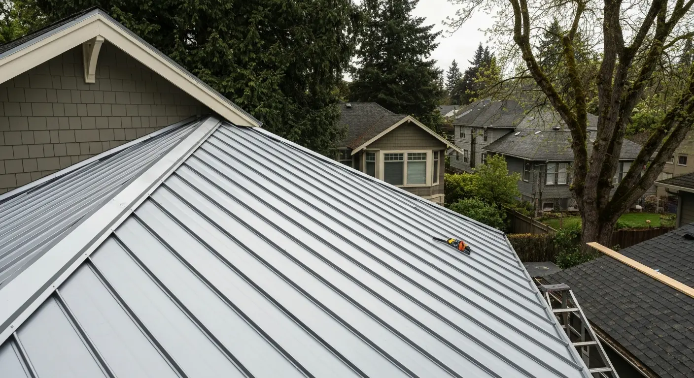 Metal roof installation