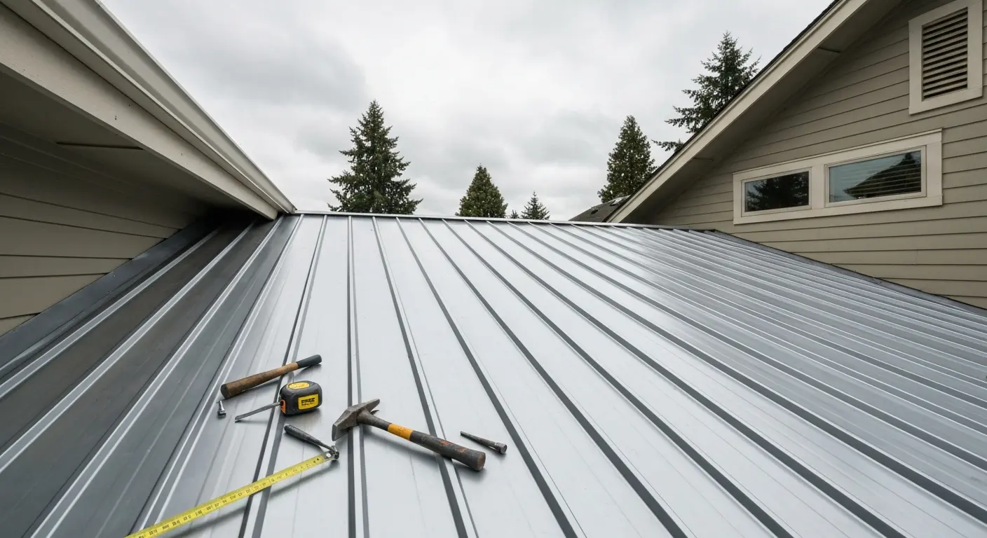 Metal roofing installation